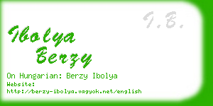 ibolya berzy business card